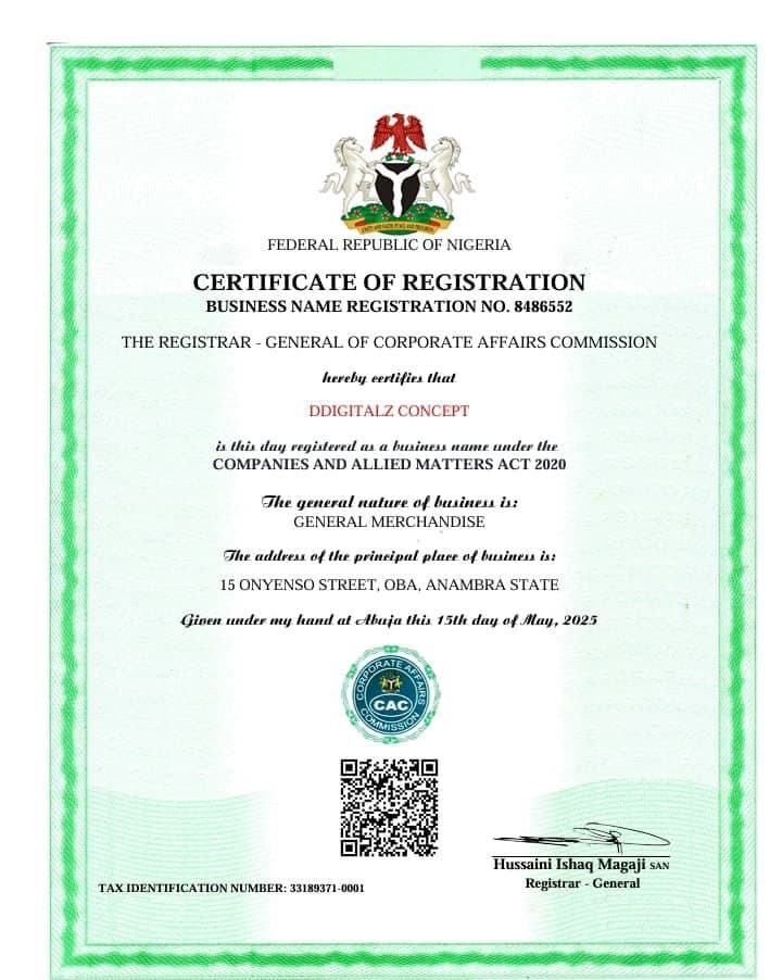 Company Certificate
